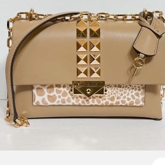 MK Michael Kors Cece Medium Lady
Shoulder Bag Crossbody 
Handbag Satchel Camel - Picture 8 of 17